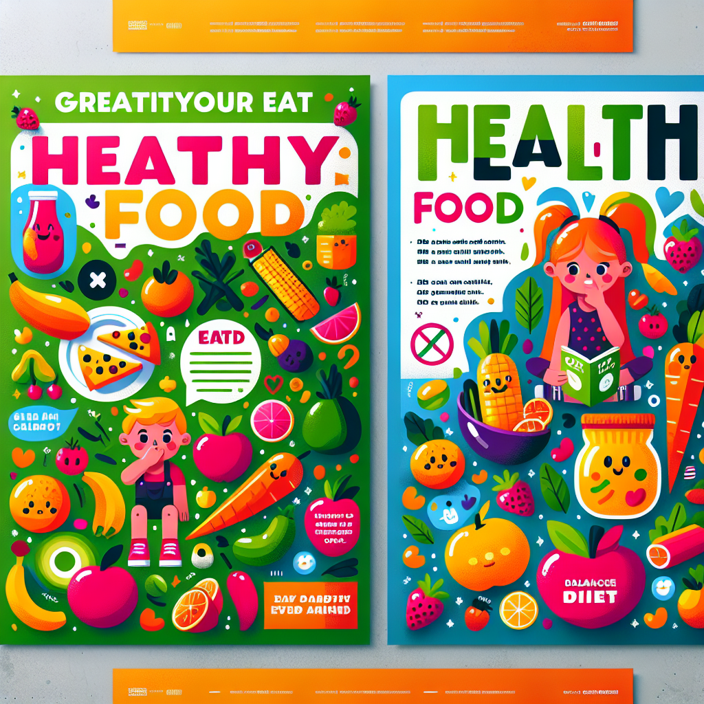Pilihan Poster Kreatif untuk Menyajikan Makanan Sehat kepada Anak-anak